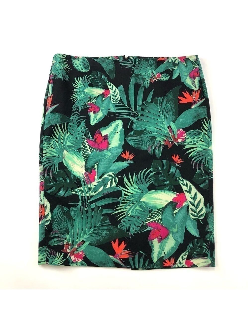 Lord & Taylor tropical brights print stretch cotton lined skirt skirt Size 10